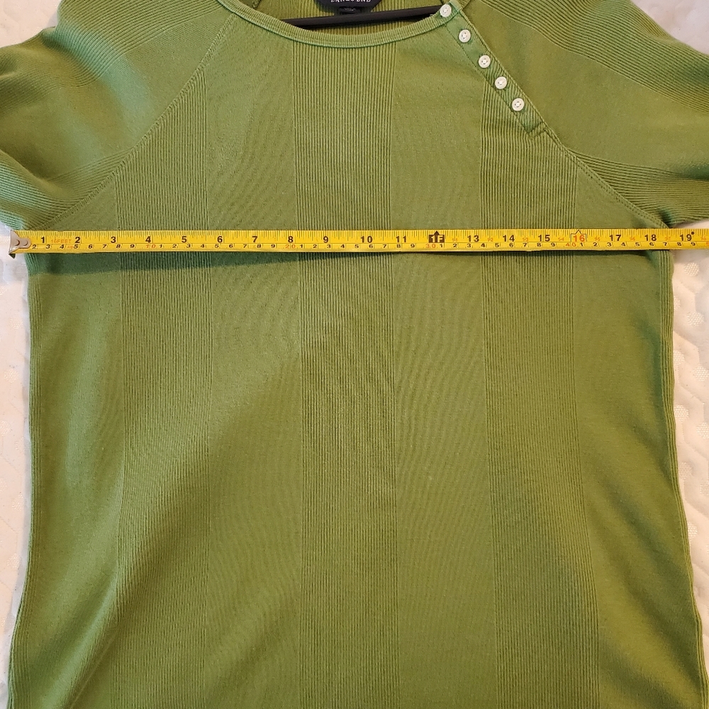 GUC LANDS' END long sleeve women's top, green, size M 10-12super soft - Picture 6 of 6